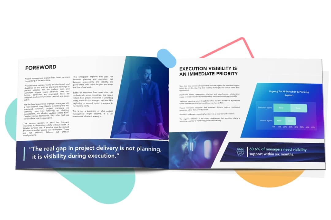 Project execution visibility dashboard
